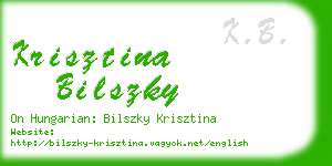 krisztina bilszky business card